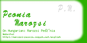 peonia marozsi business card